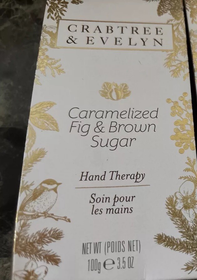 Crabtree & Evelyn Caramelized fig & brown sugar Hand Therapy 3.5 oz ea new