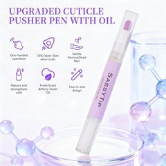Ceramic Cuticle Pusher & Oil Pen, 2ml Rose/Lavender/Fragrance Free Scented Na…