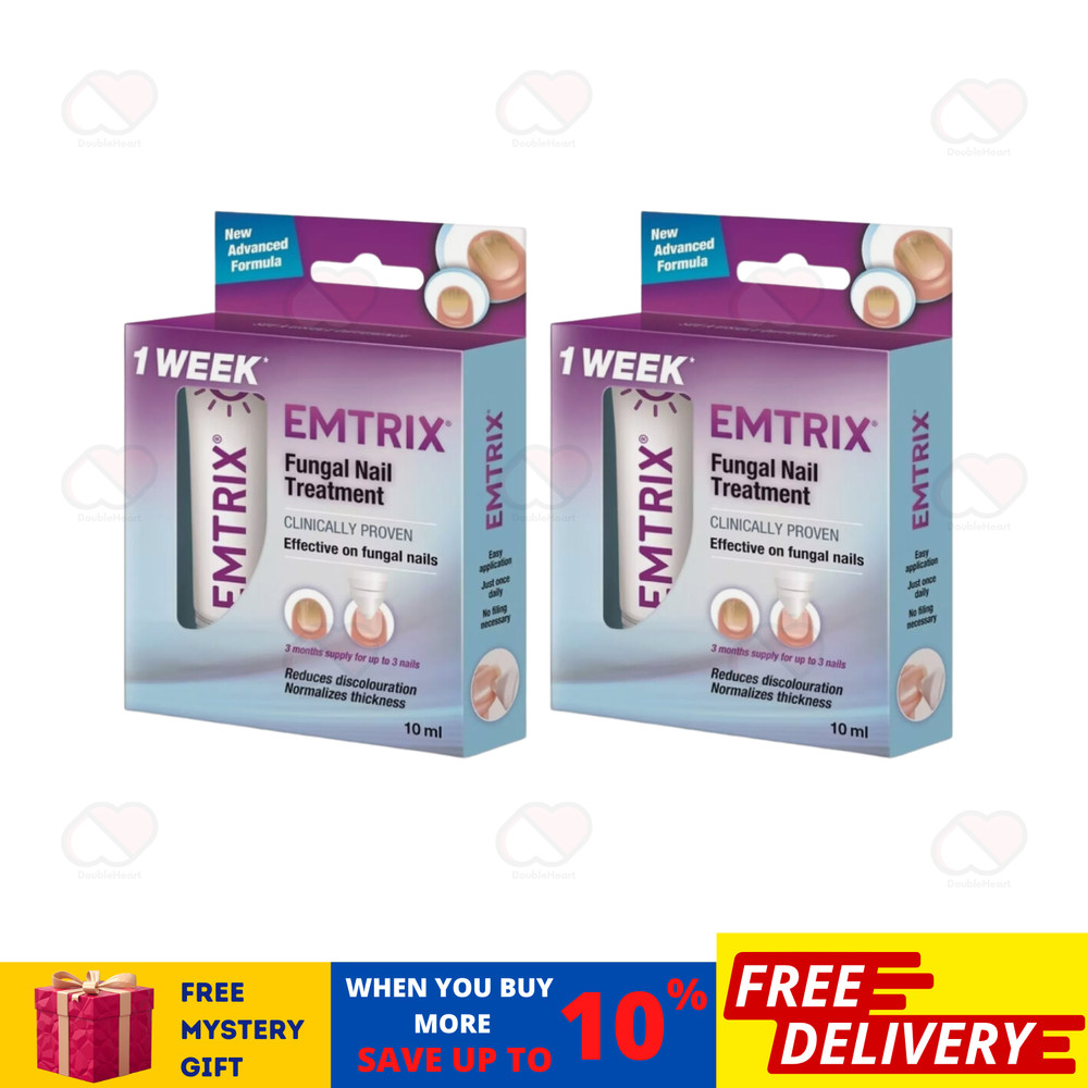 2 X EMTRIX Fungal Nail Treatment 10ml Free Shipping