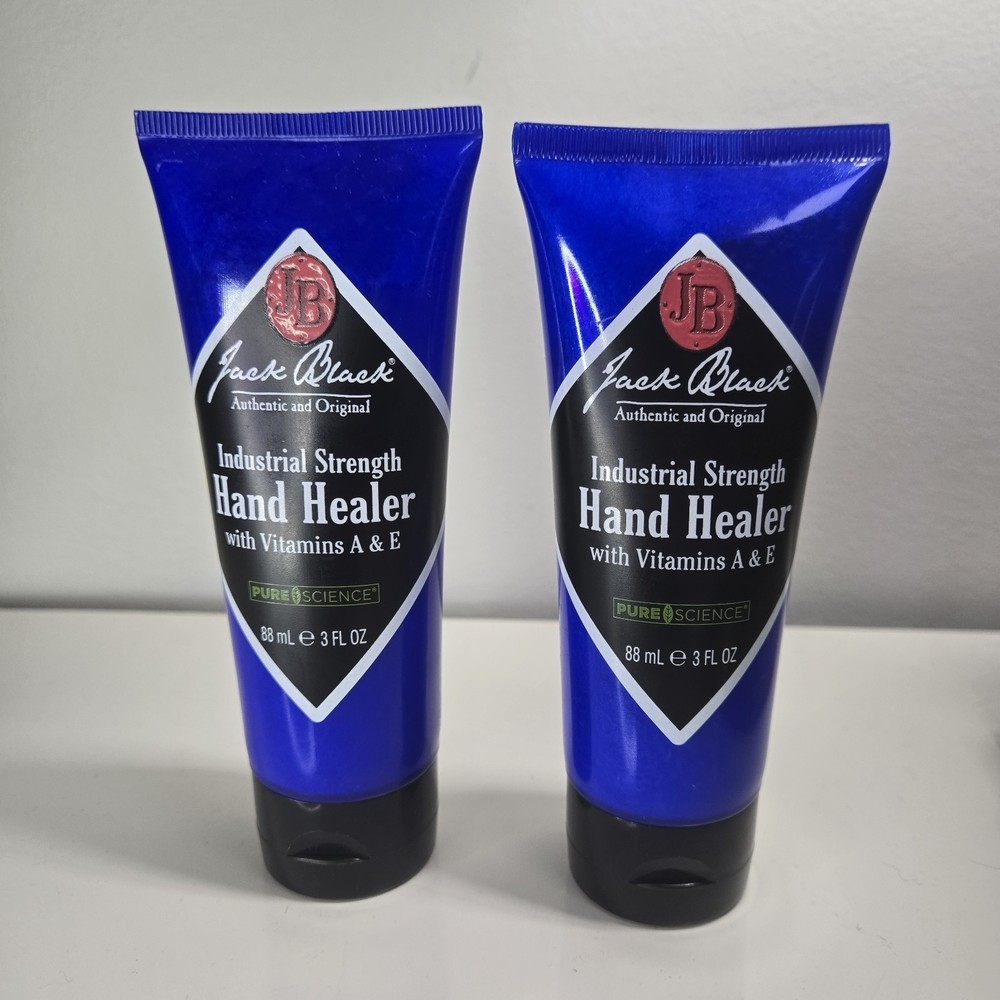 Lot of 2 Jack Black Industrial Strength Hand Healer Vitamin A & E 3oz Travel Sz