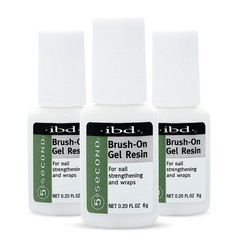 IBD 5 Second Brush On Nail Glue Gel Resin – 0.20 Fl Oz (Pack of 3),
