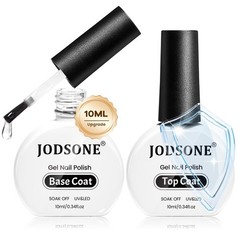 JODSONE 2 Bottles 10ml Of Top Coat Base Gel Polish Set 2 Pcs 10ml-BT