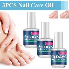 3Pcs 3-DAY Nail Care Treatment Polish Keratin & Amino Acid Moisturizing Nail Oil