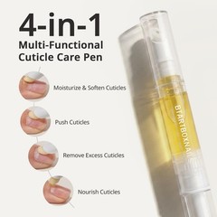 4-in-1 Ceramic Cuticle Pusher Oil Pen – Soften, Push, Remove & Nourish Cuticles