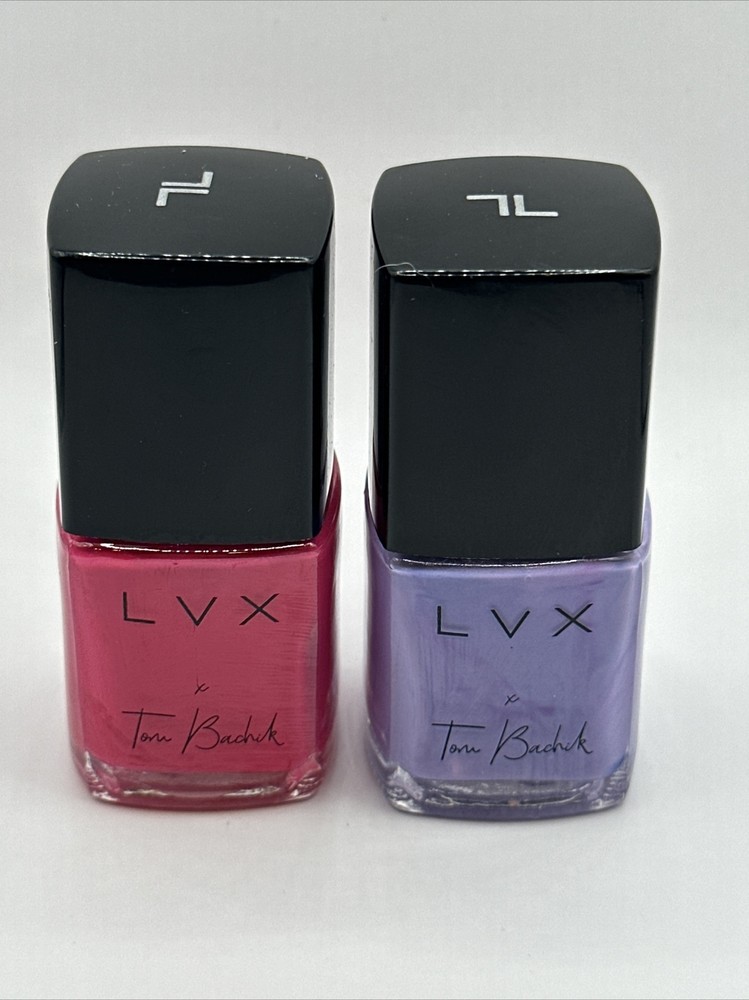 Tom Bachik LVX No Filter (pink/red) & Twisted Flamingo (purple) Nail Polish Set