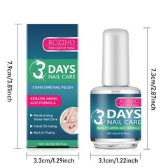 3Pcs 3-DAY Nail Care Treatment Polish Keratin & Amino Acid Moisturizing Nail Oil