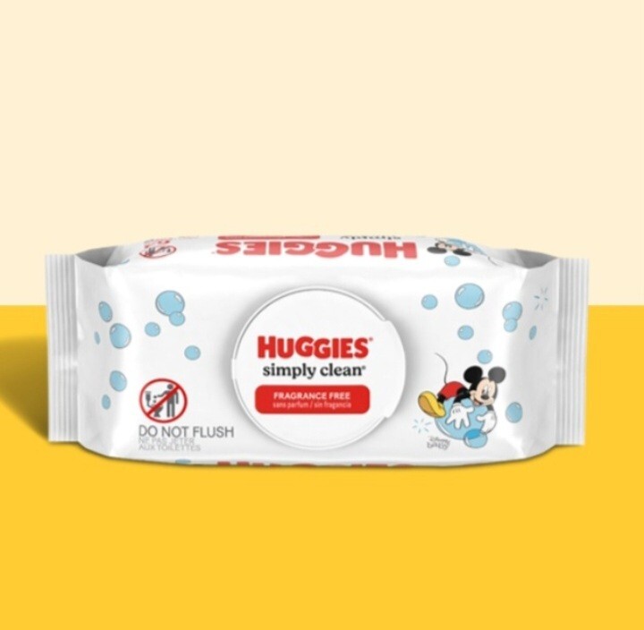 NEW! HUGGIES Fragrance Free ●SIMPLY CLEAN● (32-Count) Wipes *Travel Size.