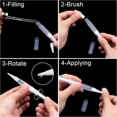 10Pcs 3ml Transparent Twist Pens Cuticle Oil Pen Empty Nail Oil Pen w/ Brush Tip