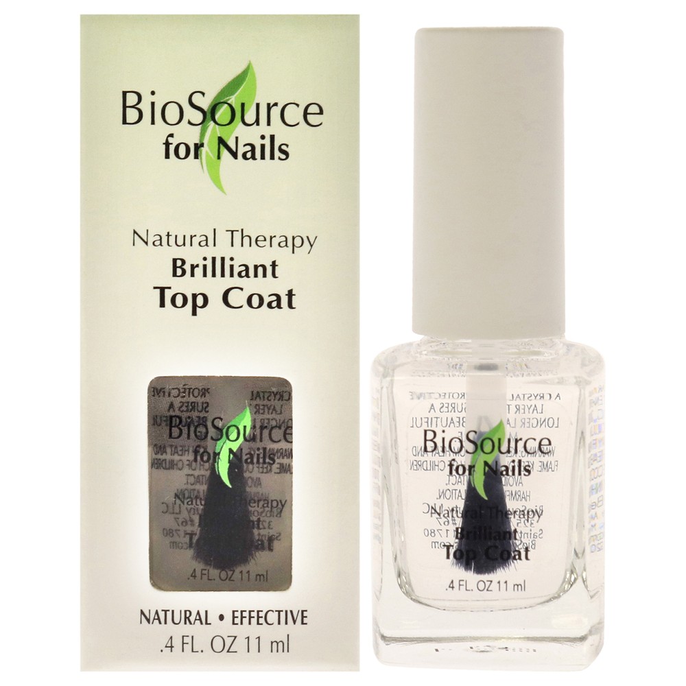 Natural Therapy Brilliant Top Coat by BioSource for Women – 0.4 oz Nail
