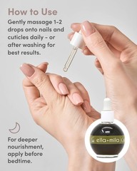 ella+mila Nail Cuticle Oil with Olive & Avocado – Deep &