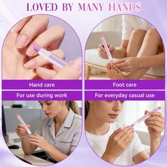 2-in-1 Cuticle Pusher & Oil Pen Set – Portable Nail Care Tools for Dry Nails, Ha
