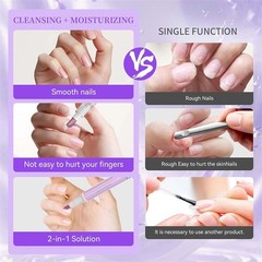 3-In-1Cuticle Oil Pusher Pen, Ceramic Cuticle Oil Cuticle Pusher Nail Oil Pen