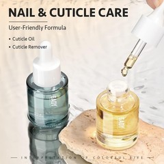 GAOY Cuticle Care Kit 0.68 Fl Oz (Pack of 2), Oil and Remover