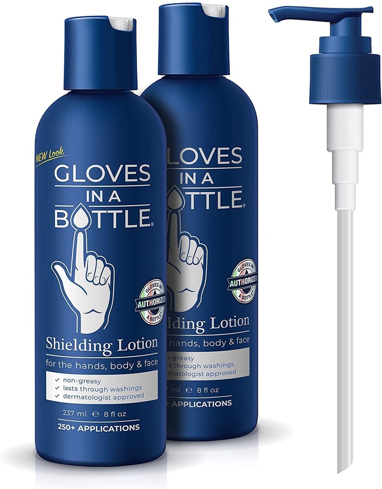 Gloves In A Bottle Shielding Lotion With Dispenser, 8 Oz (Pack 8 oz with Pump