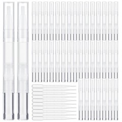 50 Pack 3ml Transparent Twist Pen with Pipettes, Empty Cuticle Oil Pen Refill…