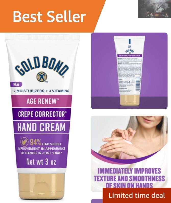Age Renew Crepe Corrector Hand Cream – 3 oz. for Youthful, Smoother Skin