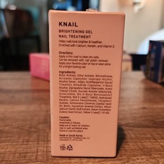 KNAIL Brightening Gel Nail Treatment Calcium Keratin Vitamin E Jojoba Biotin