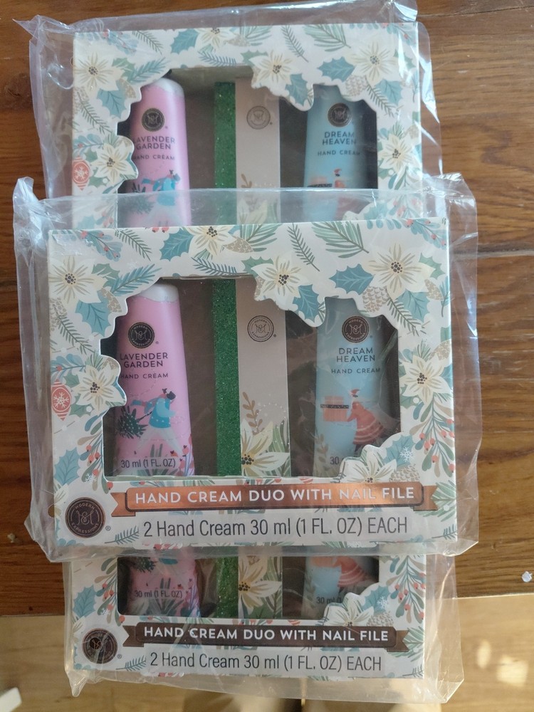 Lot of 3 Hand Cream Duo With Nail File Vegan Friendly