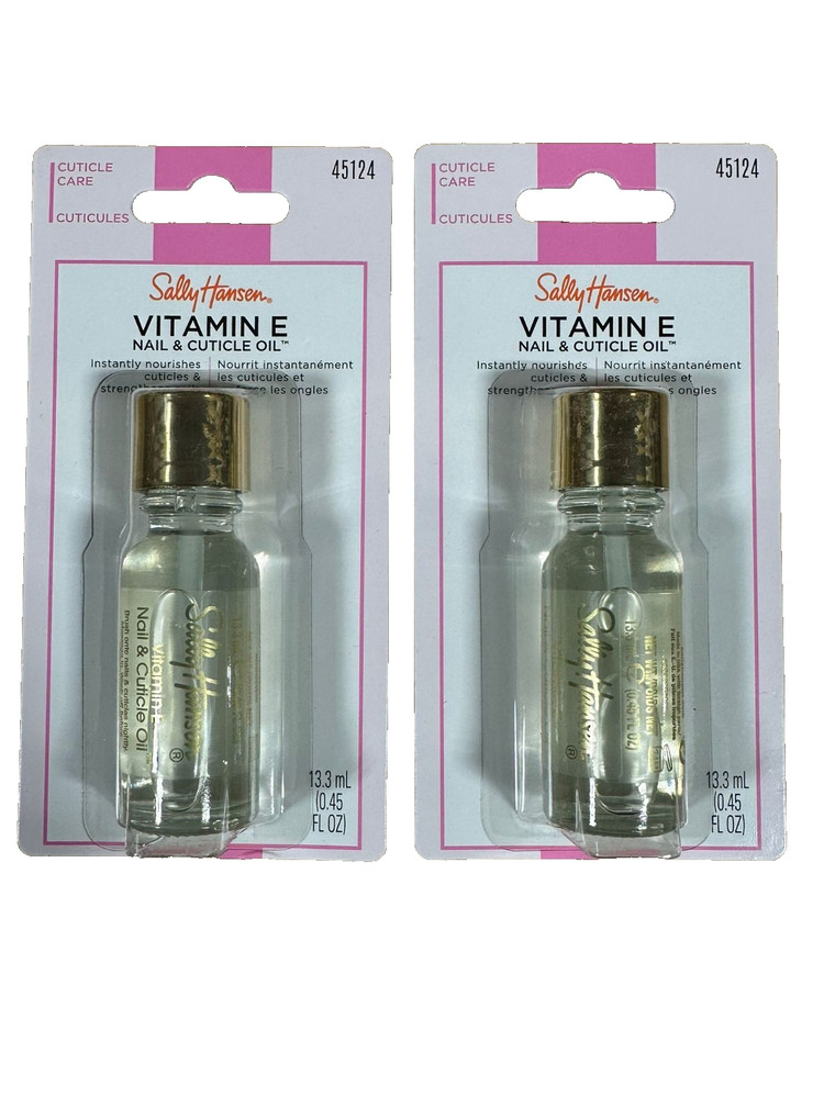 LOT 24 Sally Hansen Vitamin E Nail & Cuticle Oil ~ 0.45 oz / 13.3 ml x 3 ~ NEW