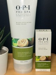 OPI ProSpa Exfoliation Duo Hand Polish 8oz & Cuticle Cream 0.9oz NIB