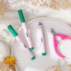 Ceramic Cuticle Oil Pusher Pen -3 in 1 Remover for Green 1PCS