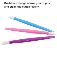 6pcs Professional Nail Cuticle Pusher Set – Hard Rubber Tipped Tools