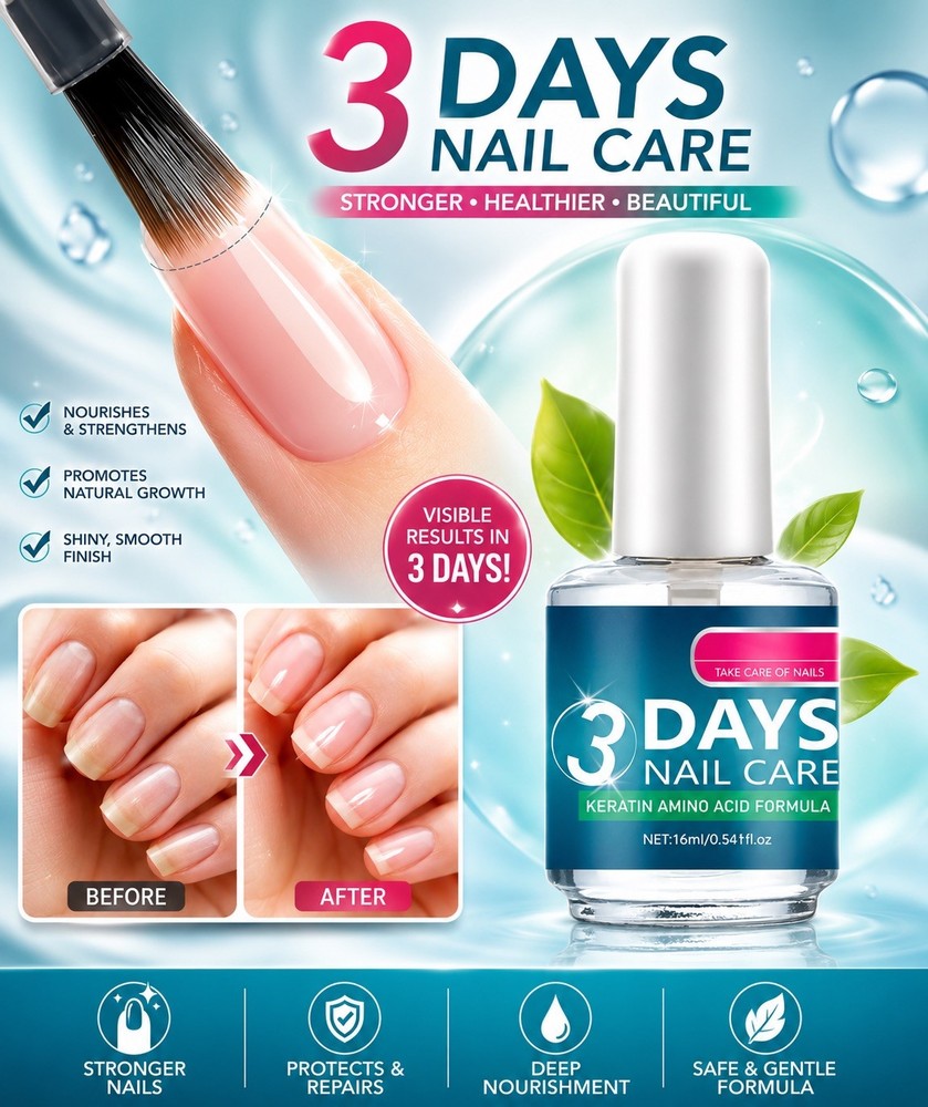 3 Days Nail Care – Keratin Amino Acid Formula Nail Nourish ⭐️ FREE SHIPPING ⭐️