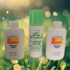 Avon Cool Confidence Roll-On Deodorant + Skin-So-Soft Anti-Itch Refill Sprays