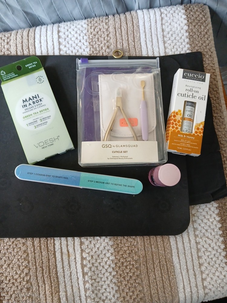 Nail Bundle, Cuticle Set, Maini In A Box File,cuticle Oil Base Coat New