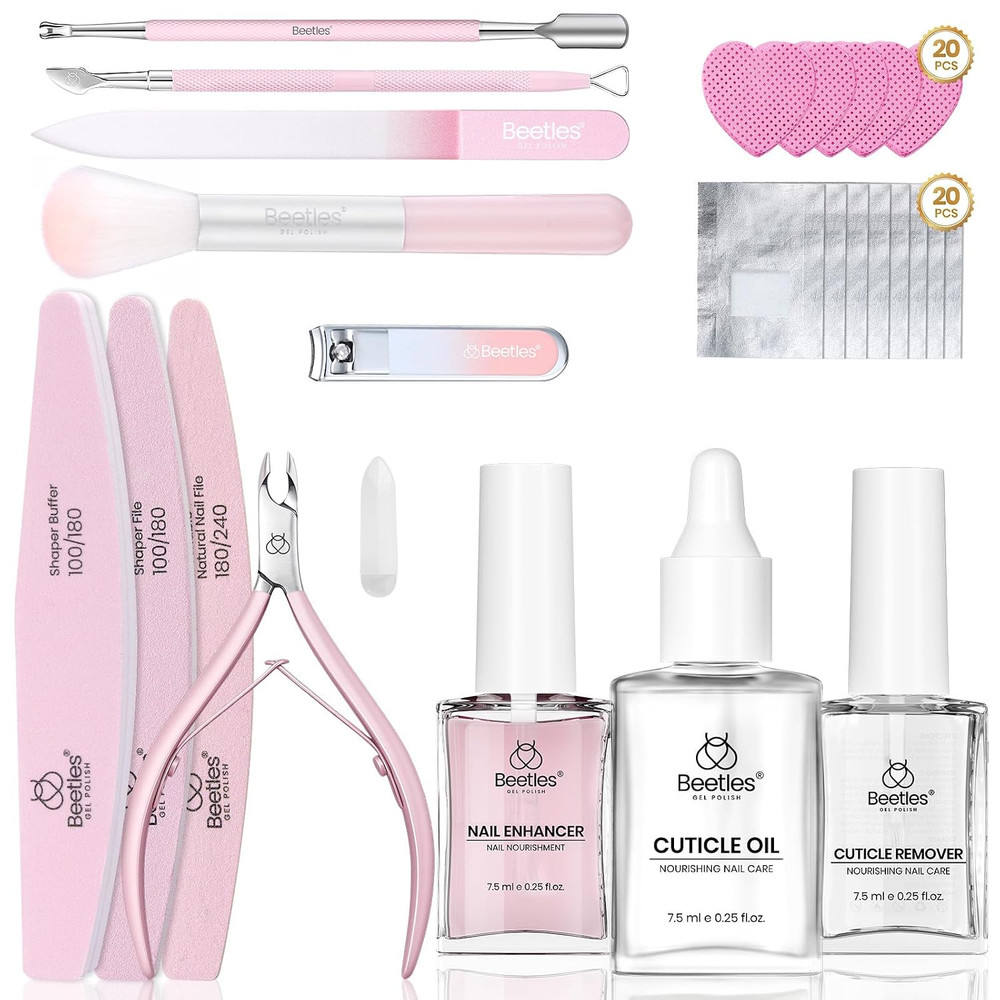 Beetles Gel Polish Remover Kit Nail Care Kit Nail Prep Set Cuticle Oil Cuticle R