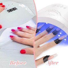 100 Pcs Nail Polish Protector for Fingers, 99.99%+ U V Finger Black
