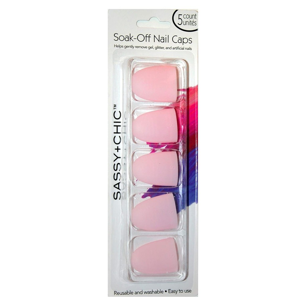 Sassy+Chic Soak-Off Nail Caps Gently Help Remove Gel Glitter & Artificial Nails