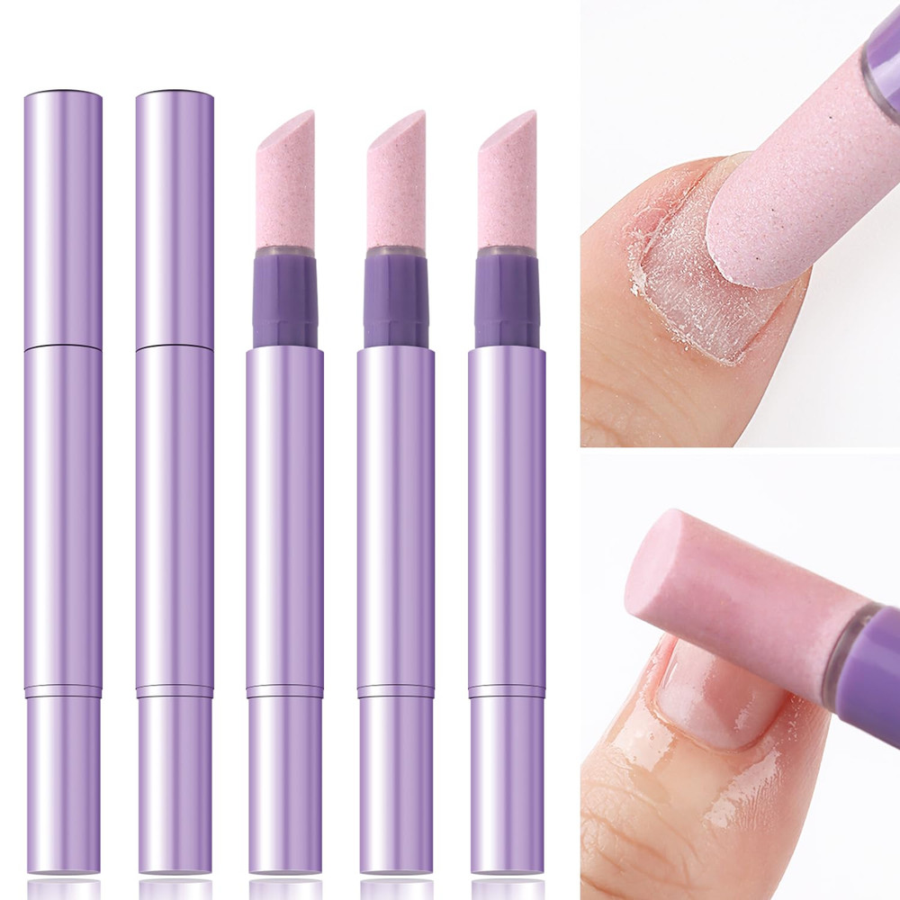 5 Pieces Nail Care Pen Set, Ceramic Cuticle Pusher with Oil for Manicure
