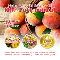 Cuticle Oil Nail Nourishing Repair Moisturizing Peach Jojoba Natural Care