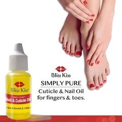 NAIL OIL Cuticle Dropper Strengthener with Vitamin E Jojoba 2 Pack BLISS KISS
