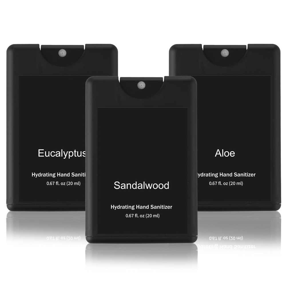 Dansib Set of 3 Power Mist Hydrating Hand 1 Count (Pack 3), Black Color