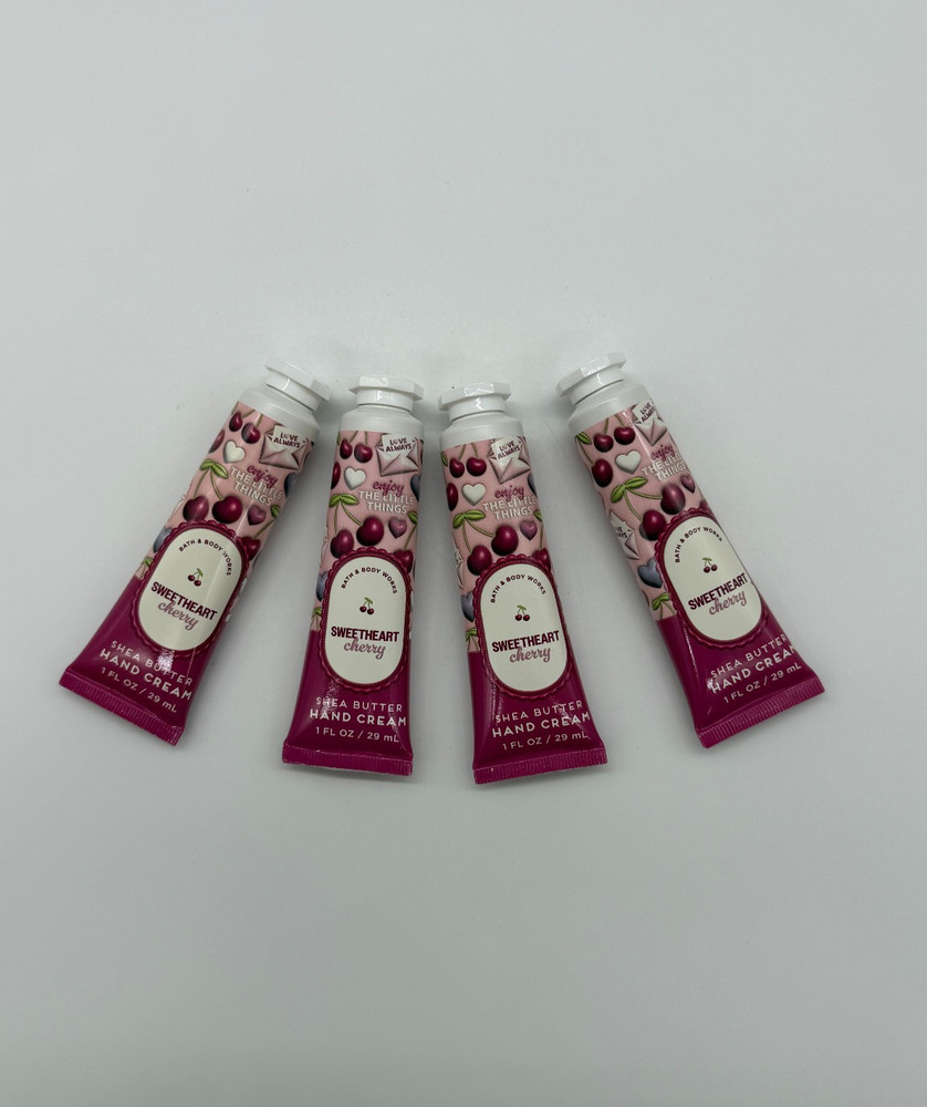 Bath & Body Works SWEETHEART CHERRY Shea Butter Hand Cream Set of 4