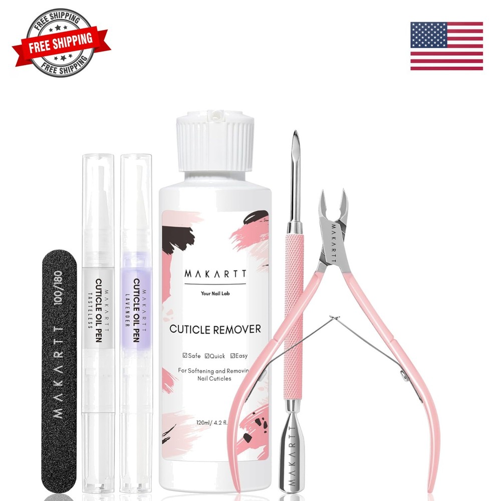 Cuticle Remover Kit – Nail Care Kit with Cuticle Oil Pen, Cuticle Trimmer, Na…