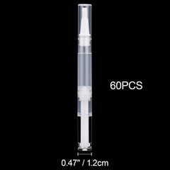 10 Pack 3ml Empty Twist Pen with Brush Tip for Cuticle Oil Lip Gloss Nail Care
