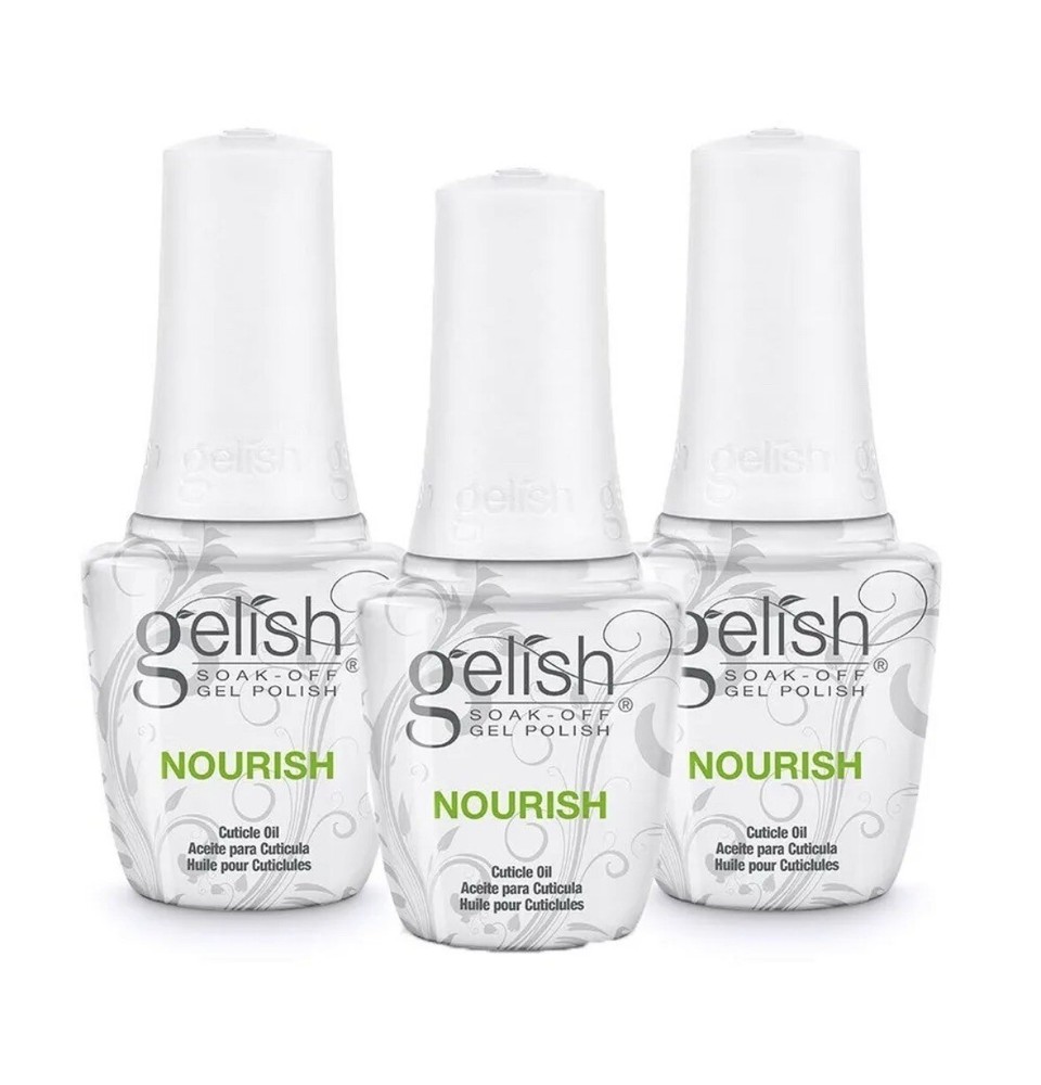 Harmony Gelish Nourish Cuticle Oil 0.5 oz 3pcs Brand New Bottle