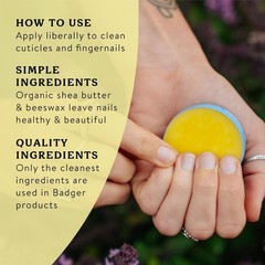 Deep Hydration Cuticle Oil – Non-Greasy Organic Balm for Cracked Cuticles, .75oz