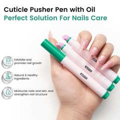 Ceramic Cuticle Oil Pusher Pen -3 in 1 Remover for Green 1PCS