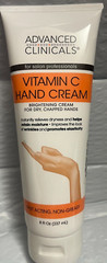 ADVANCED CLINICALS VITAMIN C HAND CREAM BRIGHTENING CREAM FOR DRY,CHAPPED 8FLOZ