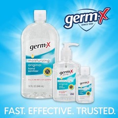 Germ-X Original Hand Sanitizer, 2 Fl oz (Pack of 24), Less Drying…