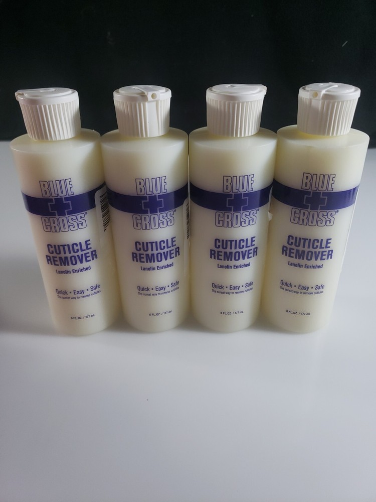 4 pack Blue+Cross Cuticle Remover Lanolin 6oz each Enriched Removal Manicure …