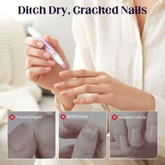 2-in-1 Cuticle Pusher 2026 Cuticle Oil Pusher Pen Portable Nail Care Pen for Dry