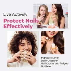 modelones Nail Strengthener Sheer Pink 0.51 Fl Oz (Pack of 1), B4-Jelly