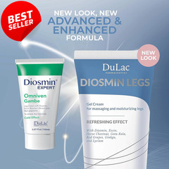 Dulàc Diosmin Legs Gel Cream Varicose Spider Vein Treatment Cooling 5.07oz US