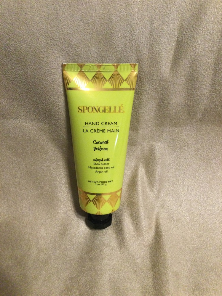 New SPONGELLÉ Hand Cream Coconut Verbena infused with Shea butter 2 oz