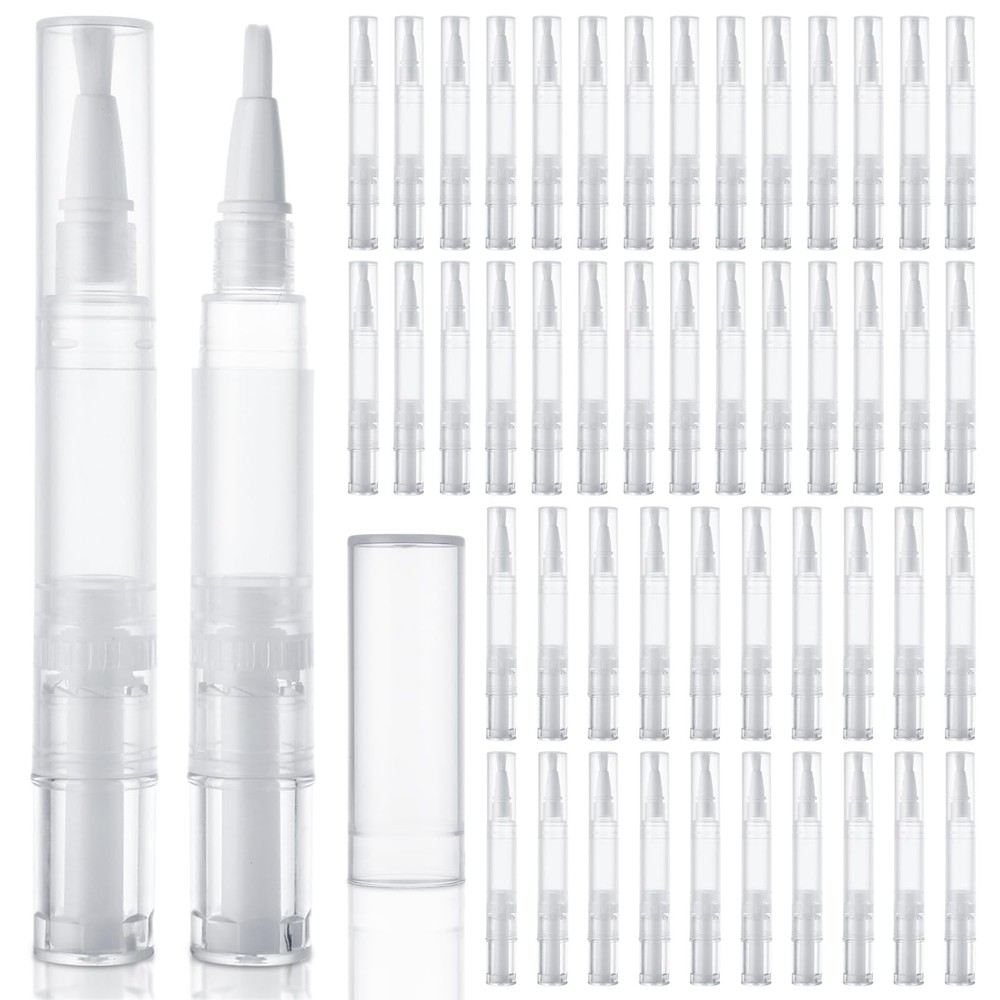 50PCS 5ml Cuticle Oil Pen Empty Nail Oil Pen Refillable Cuticle Oil Pen Trans…